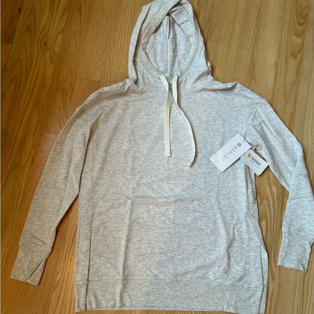 Athleta NWT Sayulita Hoodie Heathered Grey, Size Med